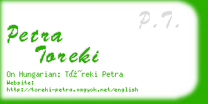 petra toreki business card